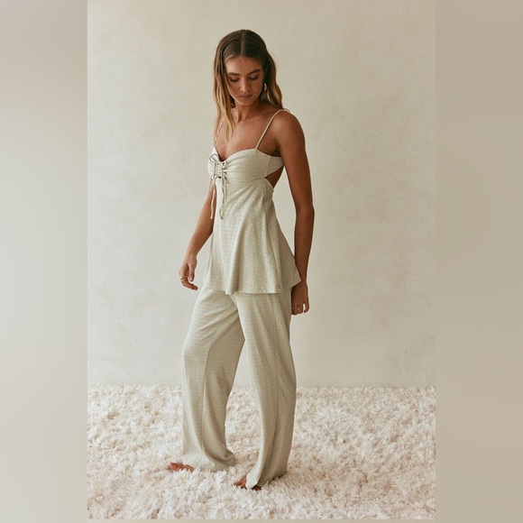 SABO Other - SABO Alondra Jumpsuit Luxurious cream Heather lounge Set M
